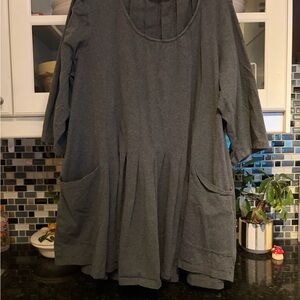 eShakti Dark Gray Tunic Top